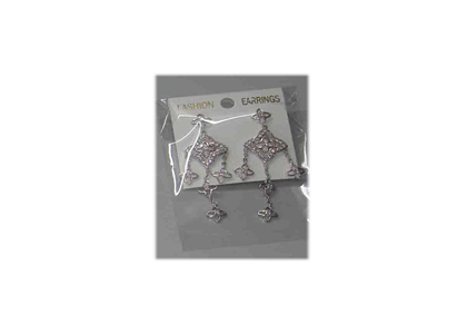 White Gold Plated | Chandelier Earrings